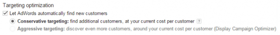 Adwords Display Targeting optimization