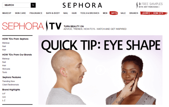 Sephora Home page